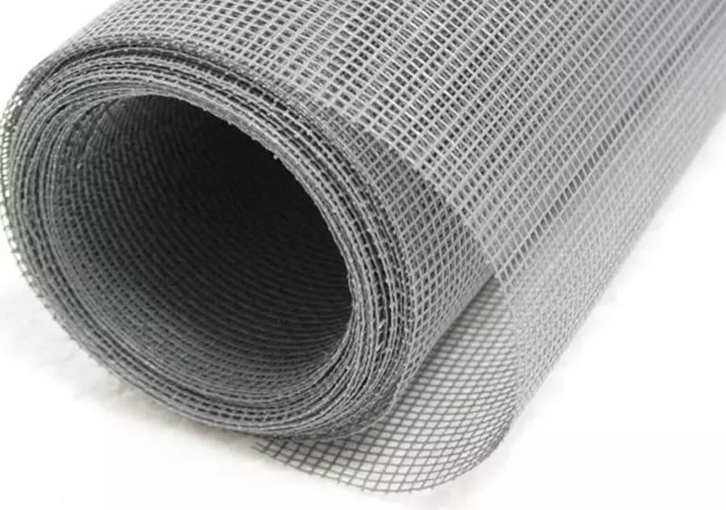 Charcoal aluminum wire mesh tucked selvaged for window screening cloth uses